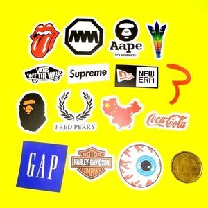 3/$20 brand new 15pcs waterproof stickers